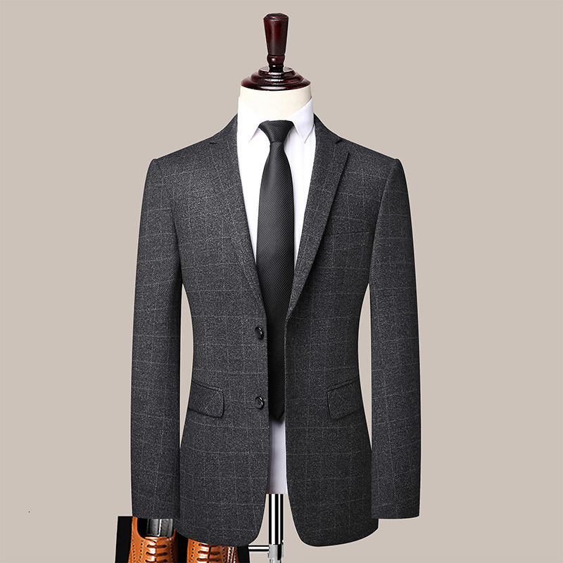 Men's Suits Blazers High Quality Blazer Trousers Men's British Style Elegant Casual Senior Simple Business Wedding Gentlemen's Suit Two