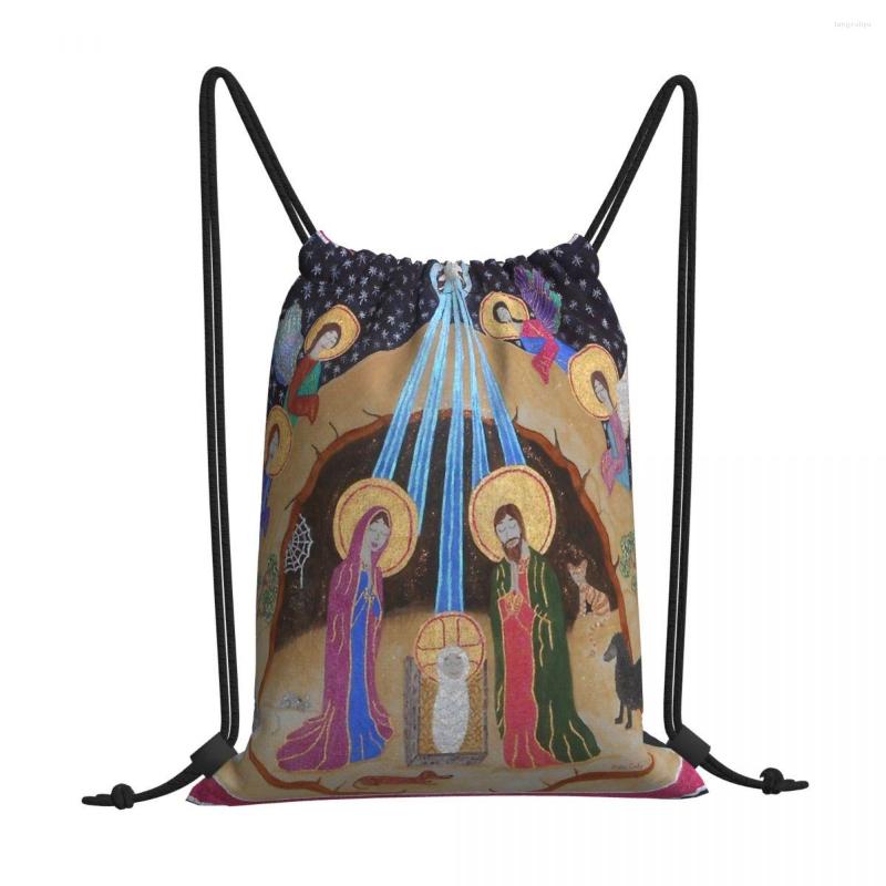 Shopping Bags Silent Night Nativity Jesus Christ Print Drawstring Storage Backpack Teenager Travel Bag Multi-function Pocket, White
Shopping Bags Silent Night Nativity Jesus Christ Print Drawstring Storage Backpack Teenager Travel Bag Multi-function Pocket, White