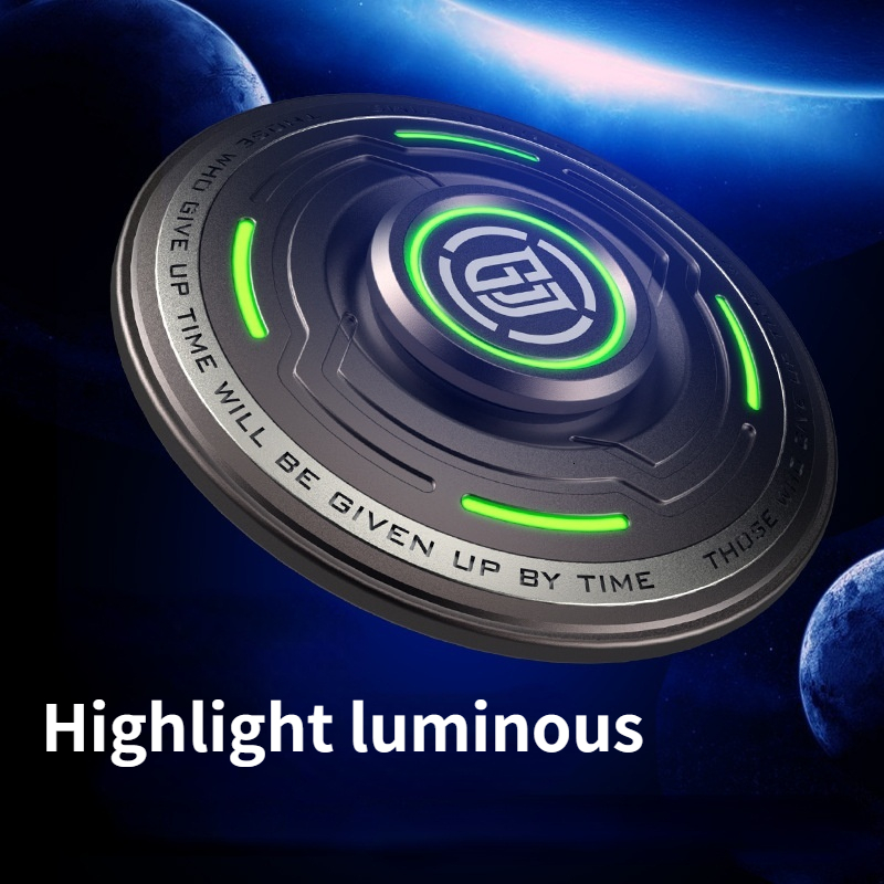 Spinning Top ADJUDICATION Fidget Spinner Metal Alloy Luminous Long Lasting Fingertip Gyro EDC Stress Relief Toys for Adults Kids 230227