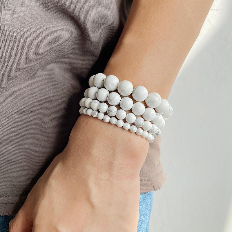 Strand Beaded Strands Natural White Howlite Turquoises Bracelet For Women Men Healing Yoga Handmade Meditation Prayer Friendship Jewelry
Strand Beaded Strands Natural White Howlite Turquoises Bracelet For Women Men Healing Yoga Handmade Meditation Prayer Friendship Jewelry