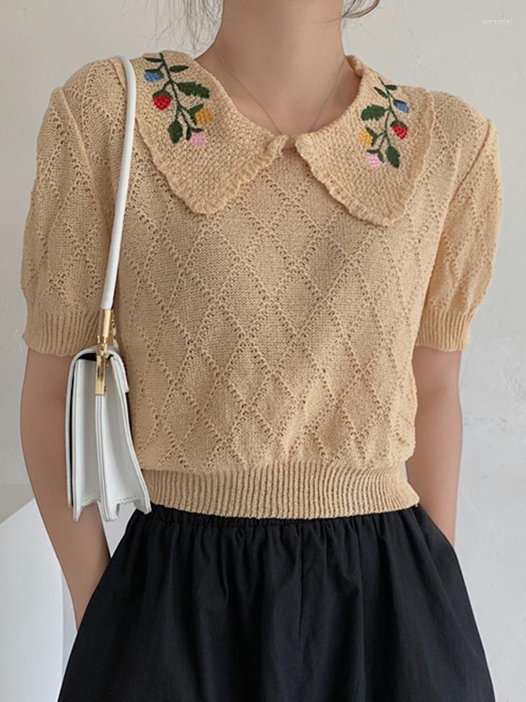 Women's T Shirts Leisure Embroidery Collar Sweater Loose Doll Pullover Top 2023 Korean Fashion Clothing, White
Women's T Shirts Leisure Embroidery Collar Sweater Loose Doll Pullover Top 2023 Korean Fashion Clothing, White