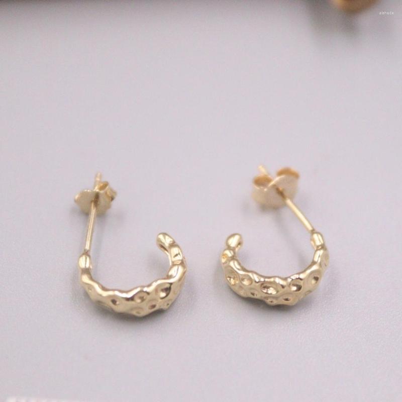 Hoop Earrings Real Pure 18K Yellow Gold Stud Men Women Lucky Hammer Half Circle 2.1g
Hoop Earrings Real Pure 18K Yellow Gold Stud Men Women Lucky Hammer Half Circle 2.1g