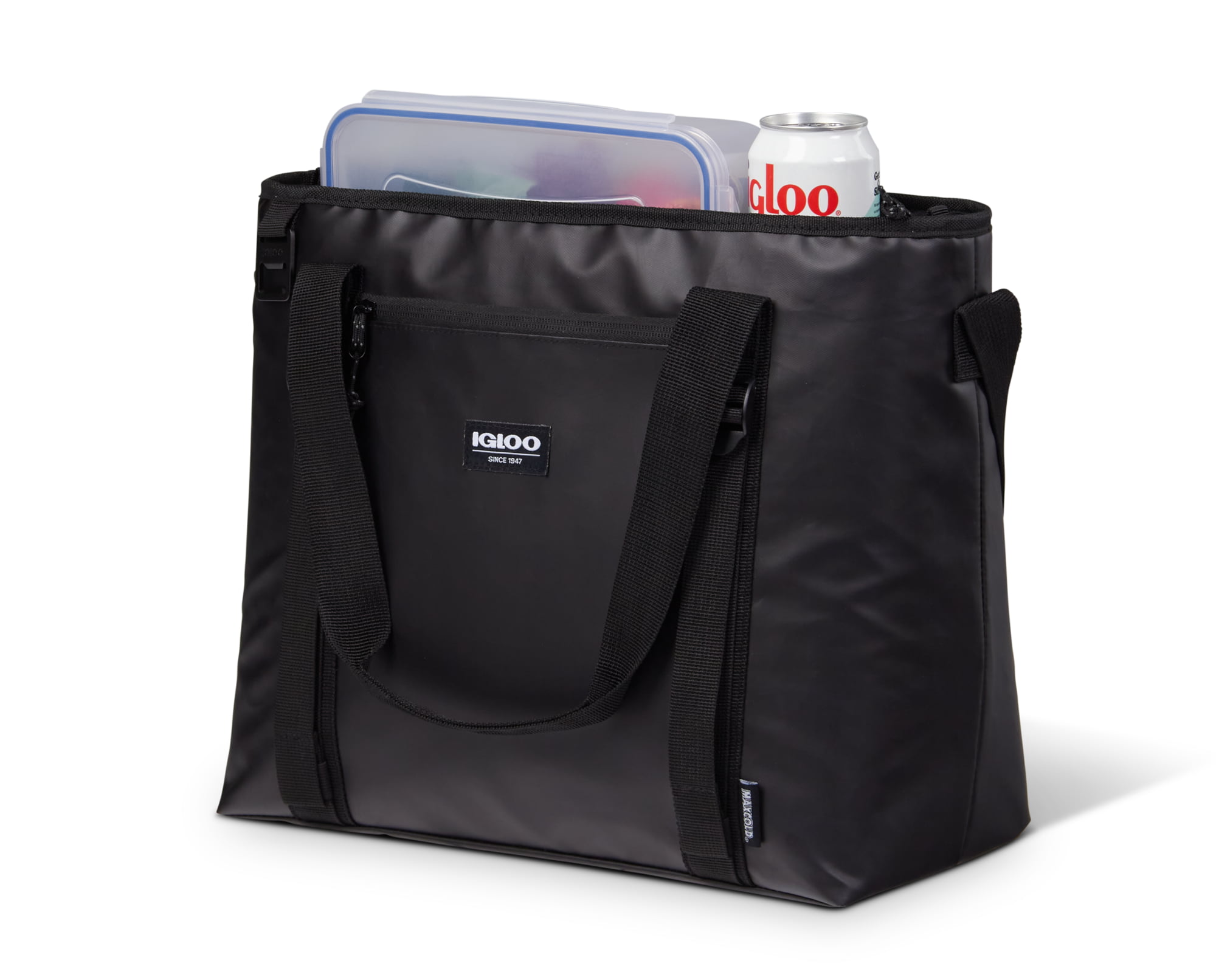 Igloo 30 Can Getaway Durable Tote Soft Sided Cooler Black compass