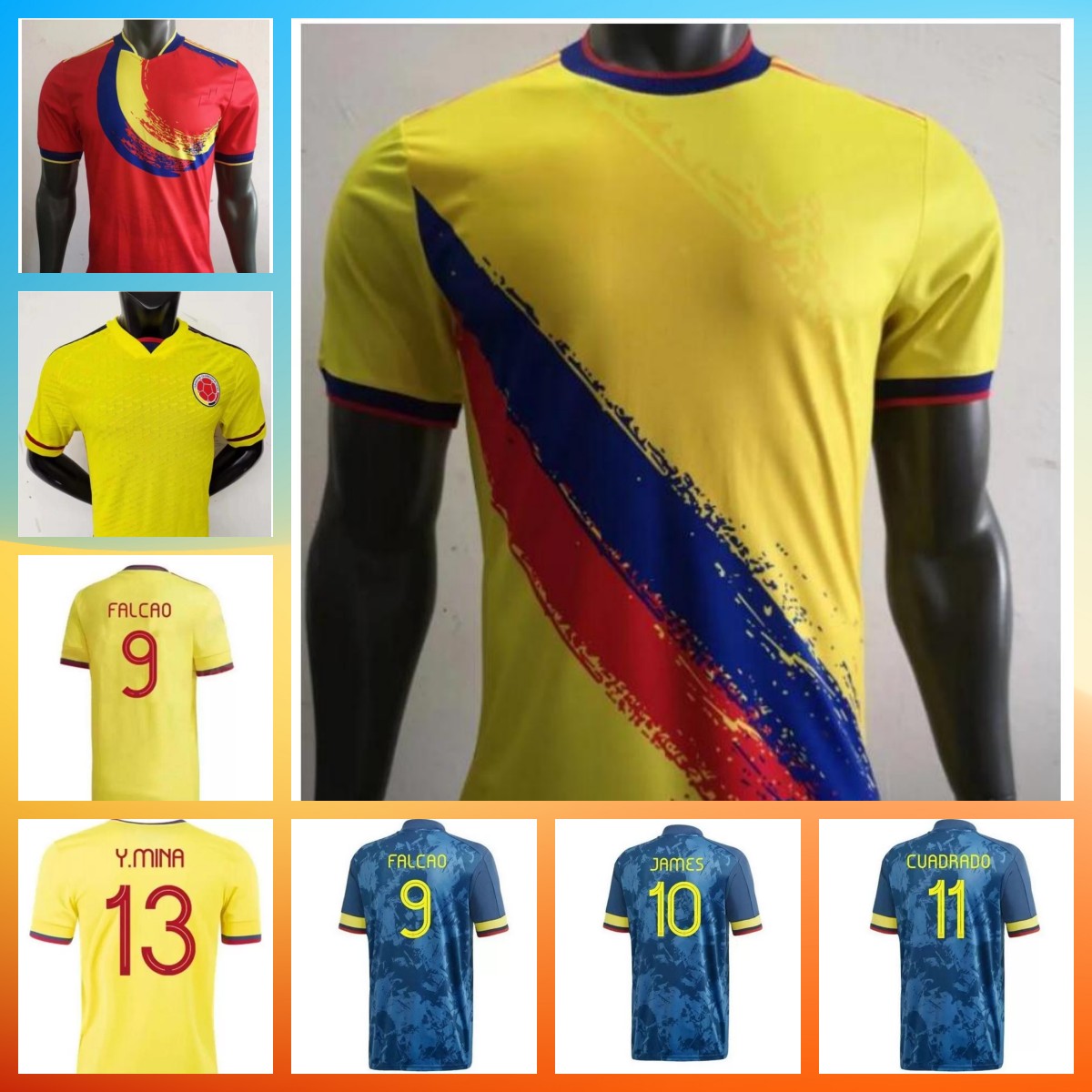 Player version 2022 Columbia soccer jerseys 22 23 JAMES FALCAO CUADRAD football shirt Rodriguez Camiseta maillot de foot CUADRADO Men camisetas de futbol, 03
Player version 2022 Columbia soccer jerseys 22 23 JAMES FALCAO CUADRAD football shirt Rodriguez Camiseta maillot de foot CUADRADO Men camisetas de futbol, 03