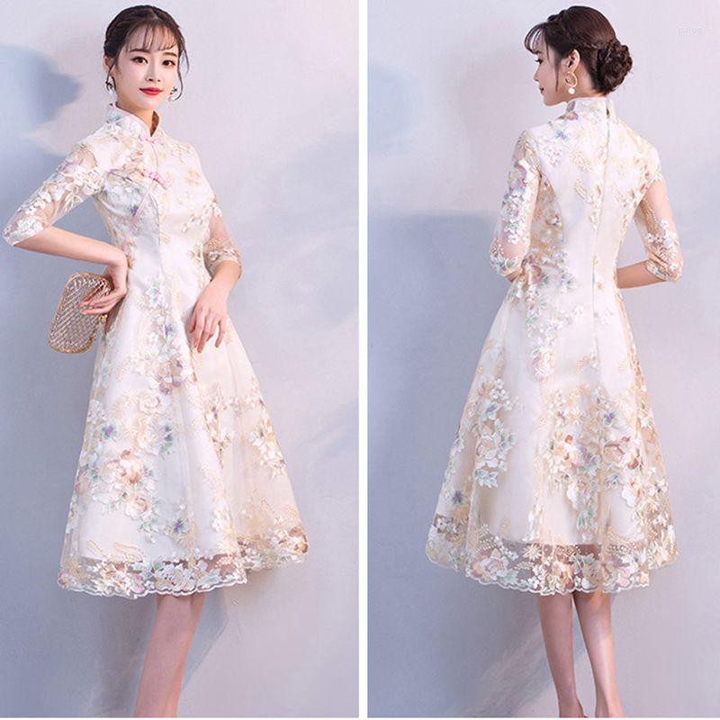 Ethnic Clothing Cheongsam Chinese Retro Wedding Dress Toast Mini Elegant Party Charming Evening
Ethnic Clothing Cheongsam Chinese Retro Wedding Dress Toast Mini Elegant Party Charming Evening