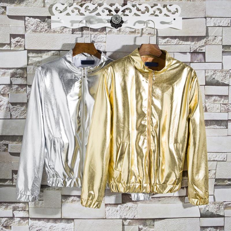 Men' Jackets Non-Fading Trendy Autumn Men All-Match Shiny Jacket Outerwear Smooth Windproof For Dating, Silver
Men' Jackets Non-Fading Trendy Autumn Men All-Match Shiny Jacket Outerwear Smooth Windproof For Dating, Silver