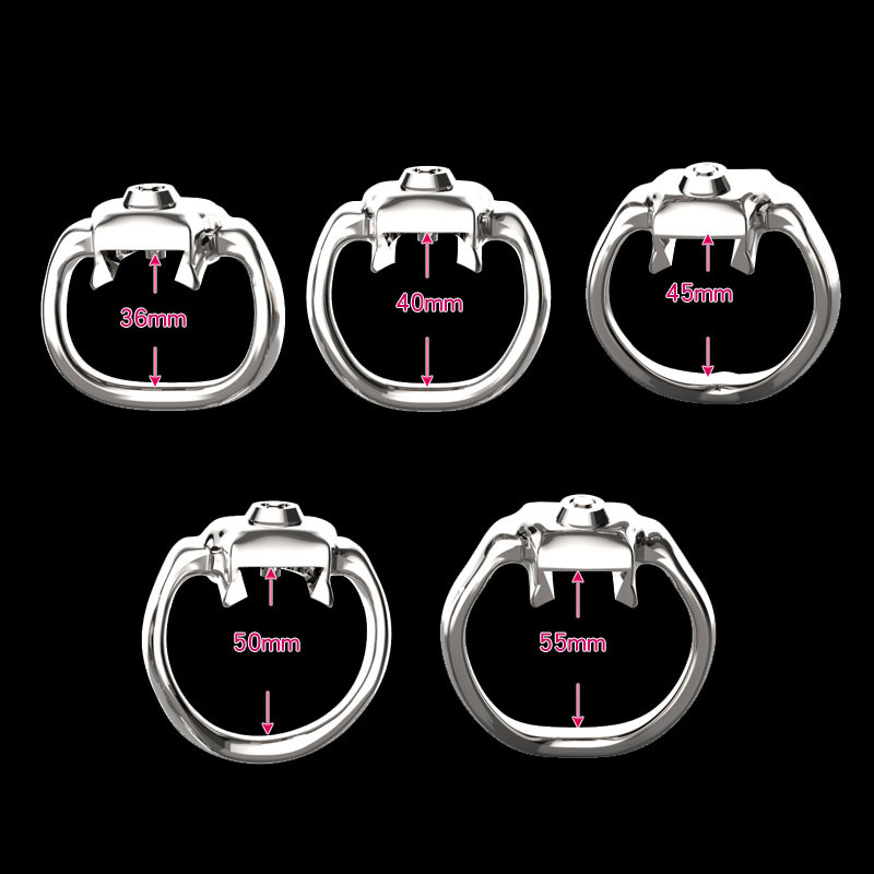 Cockrings 316 Stainless Steel Metal HT-V5 Click Lock Padlock Male Chastity Device Cock Cage Penis Ring Bondage Belt Fetish Adult Sex Toys 230227 - view 5
