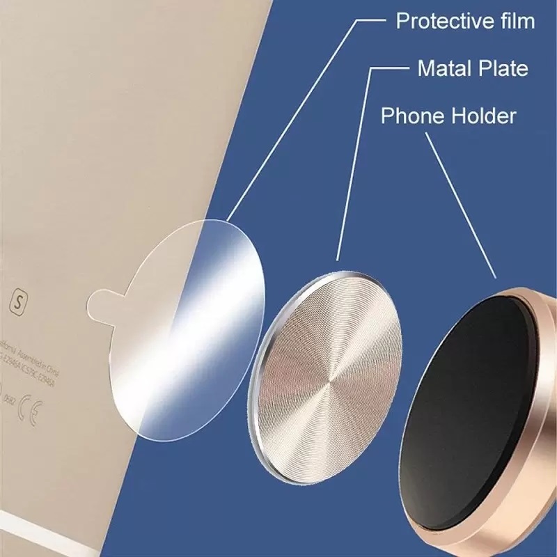 Magnetic Metal Plate For Car Phone Holder Universal Iron Sheet Disk Sticker Mount Mobile Phone Magnet Stand Sticker Accessories