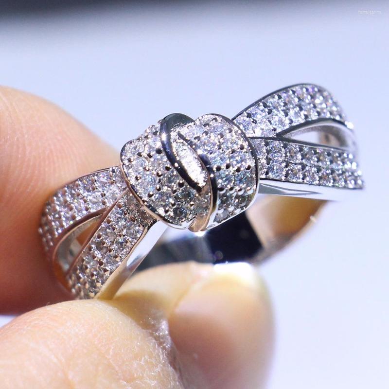Cluster Rings Infinity Jewelry 925 Sterling Silver Pave Micro White 5A CZ Eternity Bow Women Wedding Band Ring For Lover Gift
Cluster Rings Infinity Jewelry 925 Sterling Silver Pave Micro White 5A CZ Eternity Bow Women Wedding Band Ring For Lover Gift