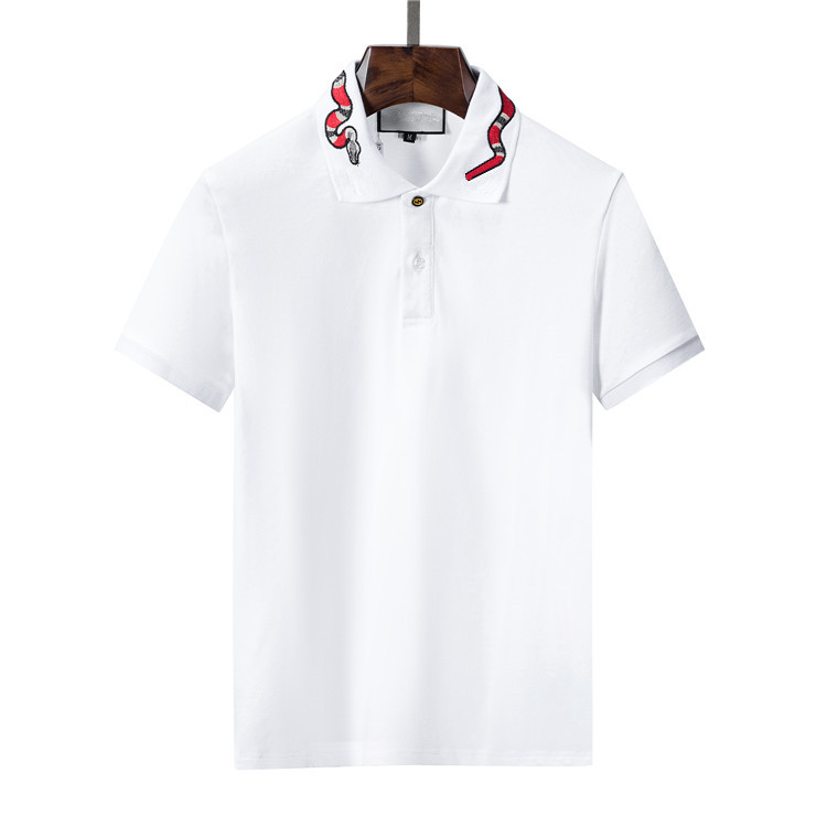2023 summer men's T-shirt embroidery snake pure cotton pearl cotton lapel black and white casual polo shirt breathable and comfortable M-3XL
2023 summer men's T-shirt embroidery snake pure cotton pearl cotton lapel black and white casual polo shirt breathable and comfortable M-3XL