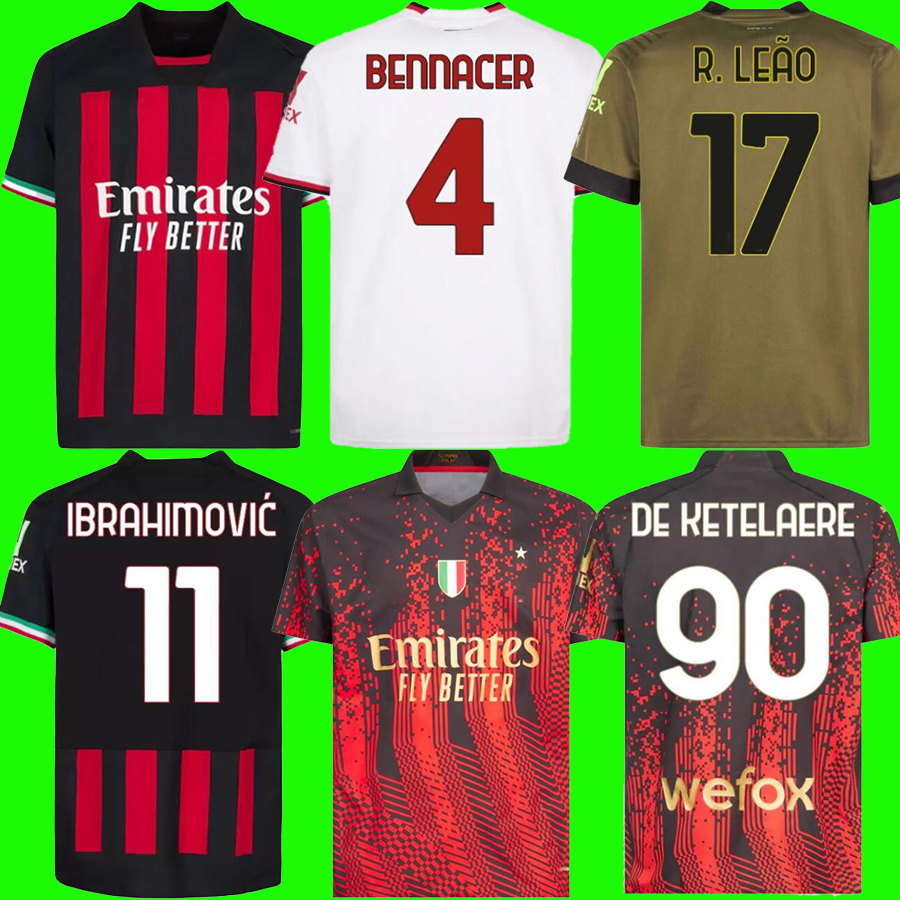 IBRAHIMOVIC 22 23  KOCHE soccer jerseys AC MILANS GIROUD DE KETELAERE R. LEAO TONALI THEO football shirt special fourth 4th men kids kit 2023 2024, 22/23 men fourth + patch 
IBRAHIMOVIC 22 23  KOCHE soccer jerseys AC MILANS GIROUD DE KETELAERE R. LEAO TONALI THEO football shirt special fourth 4th men kids kit 2023 2024, 22/23 men fourth + patch