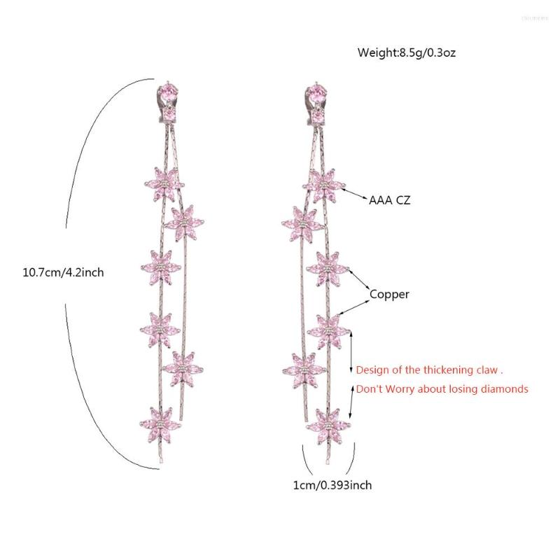 Backs Earrings Grace Jun Cubic Zircon Flower Clip On And Dangle Drop For Women Party Wedding Bridal Costum Jewelry
Backs Earrings Grace Jun Cubic Zircon Flower Clip On And Dangle Drop For Women Party Wedding Bridal Costum Jewelry