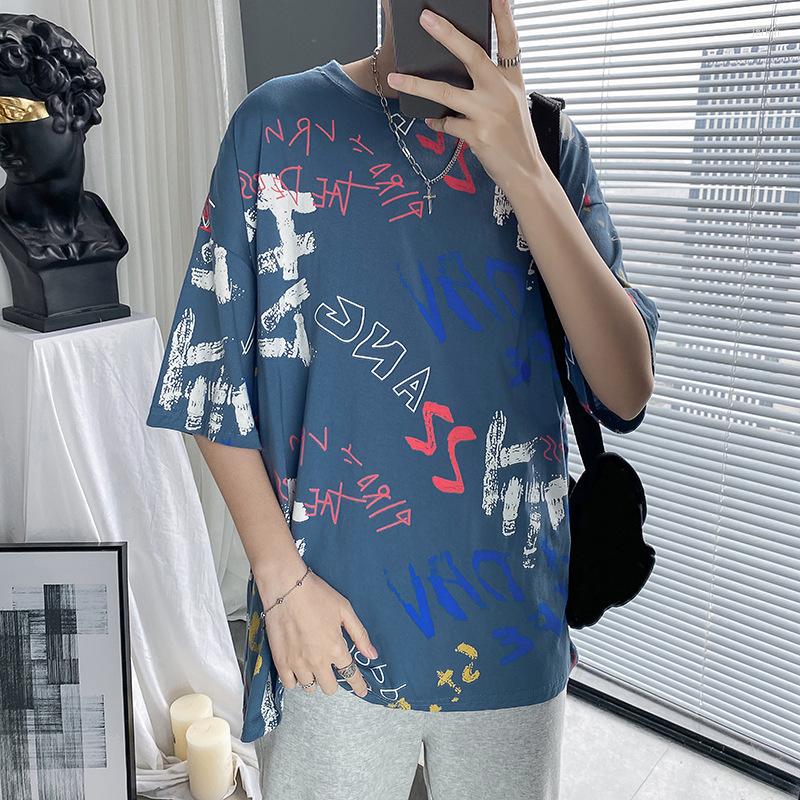 Men's T Shirts Hip Hop Spray Paint Letter Printed Tshirt Tee Men Streetwear Cotton Loose Shirt Tops Oversized Fashion Short Sleeve For Male, Blue
Men's T Shirts Hip Hop Spray Paint Letter Printed Tshirt Tee Men Streetwear Cotton Loose Shirt Tops Oversized Fashion Short Sleeve For Male, Blue