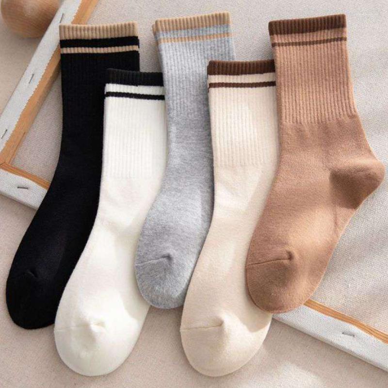 Sports Socks Spring Women Woman Korean Version Of The Two Bars Japanese Striped Cotton Tube Pile Ins Tide College Style, 5pairs
Sports Socks Spring Women Woman Korean Version Of The Two Bars Japanese Striped Cotton Tube Pile Ins Tide College Style, 5pairs
