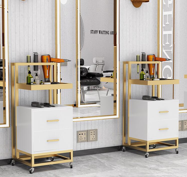 Hairdresser tool cabinet hair salon special tool table hair cutting rack barbershop cart ironing and dyeing tool car salon furniture salon cart