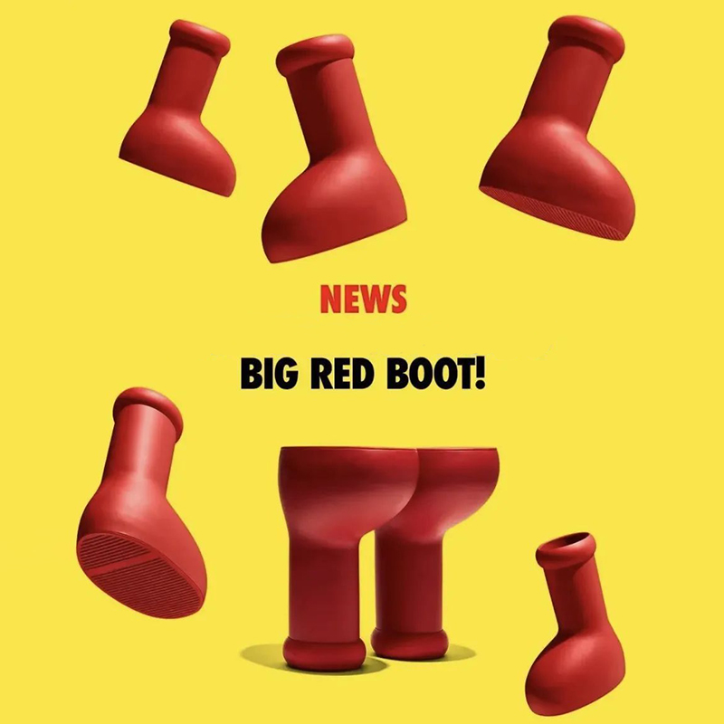 Designer MSCHF Big Red Boots Astro boy boot Cartoon boots into real life fashion men women shoes Rainboots rubber knee boots round toe cute mens womens shoe 36-47
Designer MSCHF Big Red Boots Astro boy boot Cartoon boots into real life fashion men women shoes Rainboots rubber knee boots round toe cute mens womens shoe 36-47