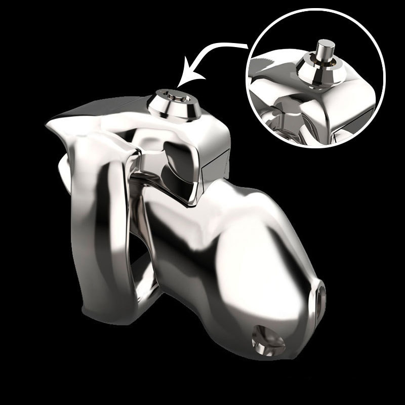 Cockrings 316 Stainless Steel Metal HT-V5 Click Lock Padlock Male Chastity Device Cock Cage Penis Ring Bondage Belt Fetish Adult Sex Toys 230227 - view 3