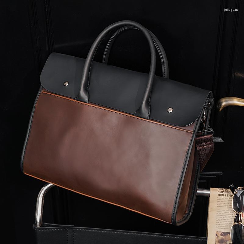 Briefcases Korean Style Crazy Horse PU Leather Men's Briefcase Handbag Man Vintage Big Laptop Fashion Messenger Shoulder Bag, Gray
Briefcases Korean Style Crazy Horse PU Leather Men's Briefcase Handbag Man Vintage Big Laptop Fashion Messenger Shoulder Bag, Gray