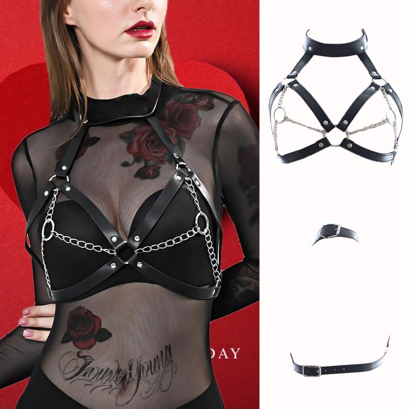 Bras Sets 2023 Fashion Sexy Leather Belt Lingerie Alluring Bustier Cage Goth Crop Tops Bondage Strappy Body Decoration, Black
Bras Sets 2023 Fashion Sexy Leather Belt Lingerie Alluring Bustier Cage Goth Crop Tops Bondage Strappy Body Decoration, Black