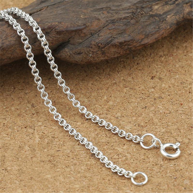 Chains 925 Sterling Silver Double Loop Rolo Belcher Chain Women Necklace 2mm 18 20 22 24 Inches
Chains 925 Sterling Silver Double Loop Rolo Belcher Chain Women Necklace 2mm 18 20 22 24 Inches