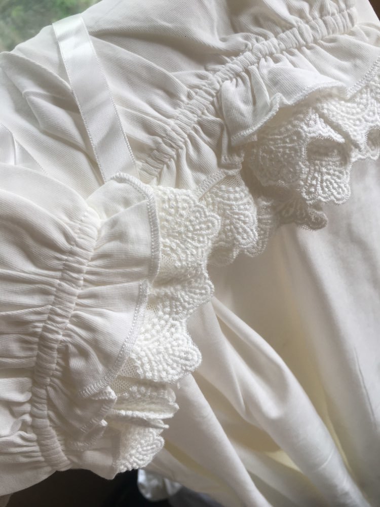 Women's Sleepwear White Nightgown Sleepwear Lady Spring Autumn Long Sleeve Nightdress Loose Women Princess Nightgowns Comfortable 230227