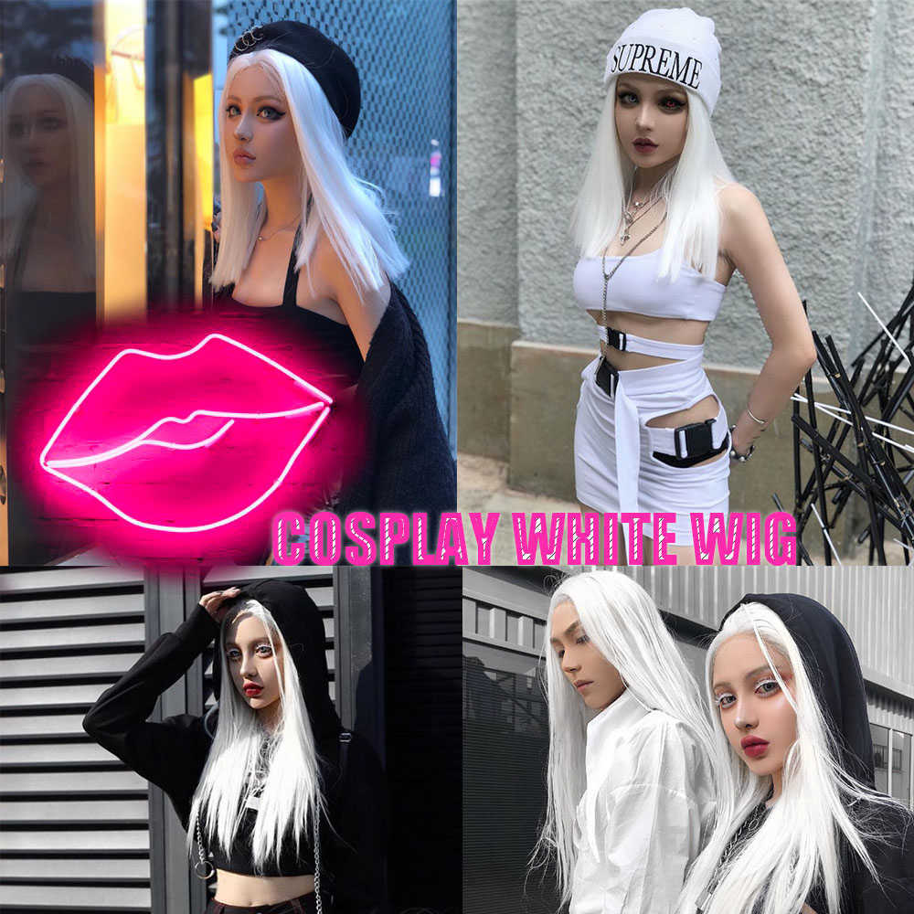 Synthetic Wigs Straight Lace Front Wig Synthetic 13x4x1 Frontal Pre Plucked Baby Hair Long t Part Red 230227 Hair Wigs