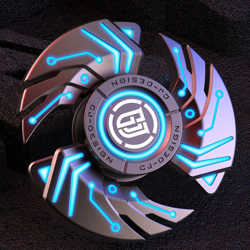 Spinning Top ADJUDICATION Fidget Spinner Metal Alloy Luminous Long Lasting Fingertip Gyro EDC Stress Relief Toys for Adults Kids 230227