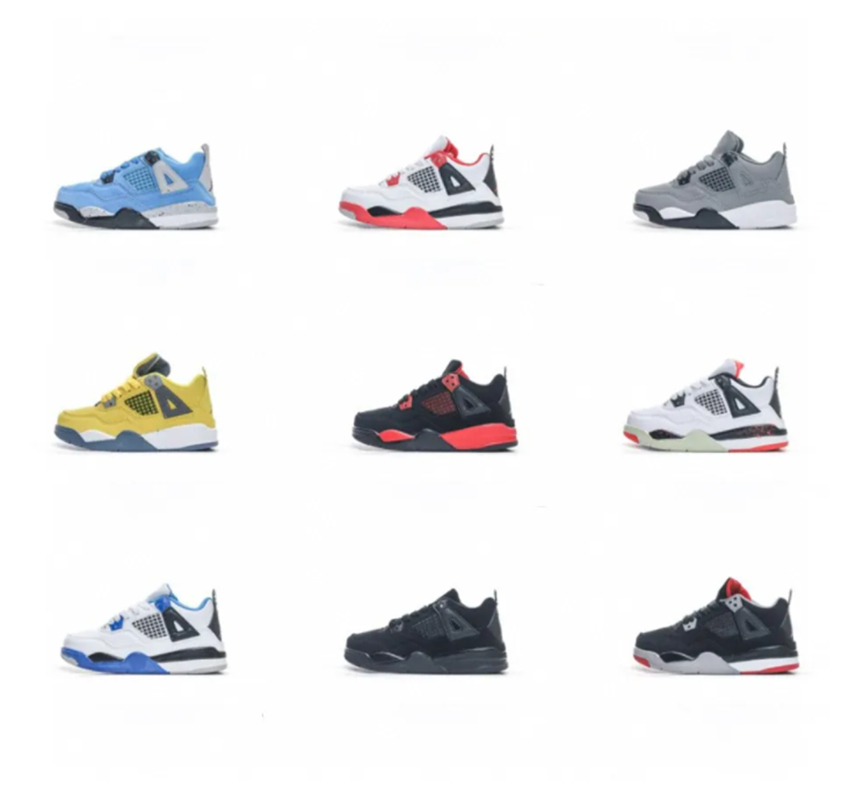 Kid shoes 4s 4 Children Preschool PS Athletic Outdoor Baby designer sneaker Trainers Toddler Girl Tod Chaussures Pour Enfant Sapatos
Kid shoes 4s 4 Children Preschool PS Athletic Outdoor Baby designer sneaker Trainers Toddler Girl Tod Chaussures Pour Enfant Sapatos