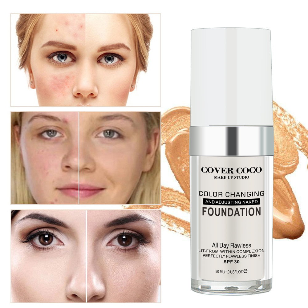 New 30ML Magic Color Changing Liquid Foundation Cream Makeup Base Nude Face Cover Concealer Long Lasting Makeup Skin Care Cosmetics, White
New 30ML Magic Color Changing Liquid Foundation Cream Makeup Base Nude Face Cover Concealer Long Lasting Makeup Skin Care Cosmetics, White