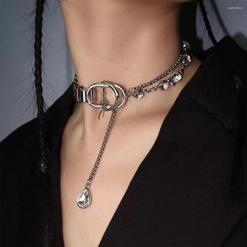 Choker Punk Geometric Crystal Necklace For Women Aesthetic Long Pendant Silver Color Neck Chains Luxury Designer Jewelry 2023
Choker Punk Geometric Crystal Necklace For Women Aesthetic Long Pendant Silver Color Neck Chains Luxury Designer Jewelry 2023