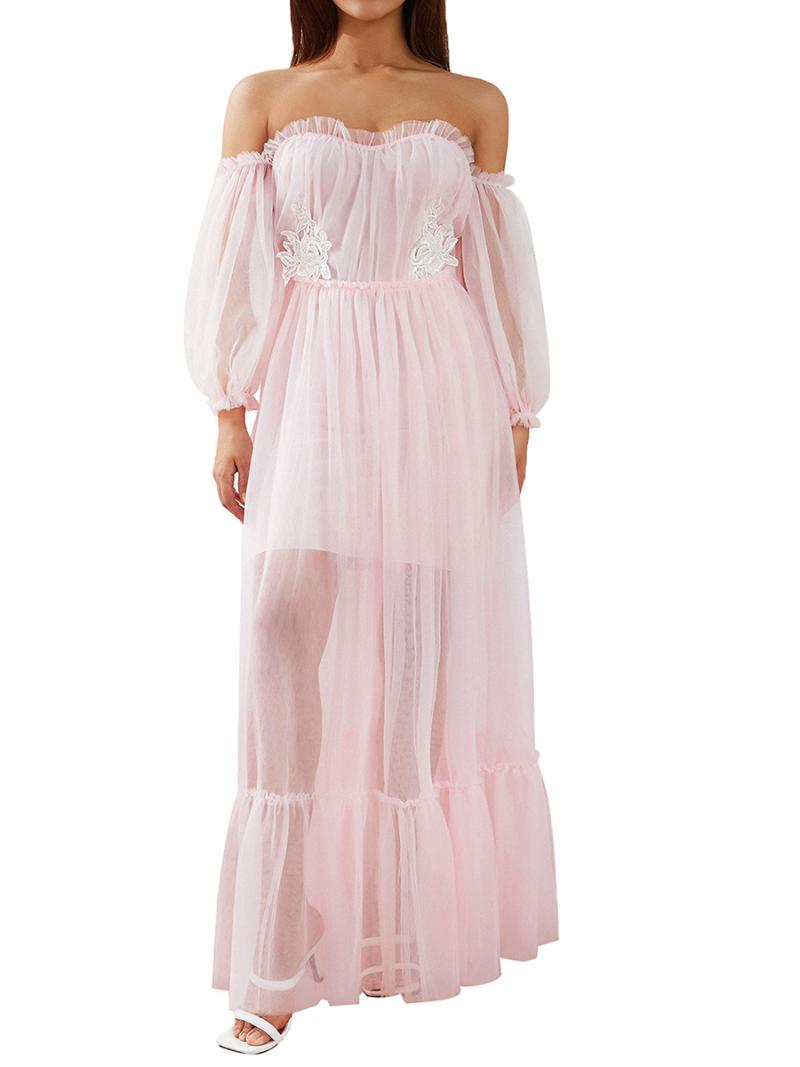 Casual Dresses Women Puff Sleeve Off Shoulder Mesh Patchwork Long Formal Wedding Prom Dress StreetwearCasual, Blue
Casual Dresses Women Puff Sleeve Off Shoulder Mesh Patchwork Long Formal Wedding Prom Dress StreetwearCasual, Blue