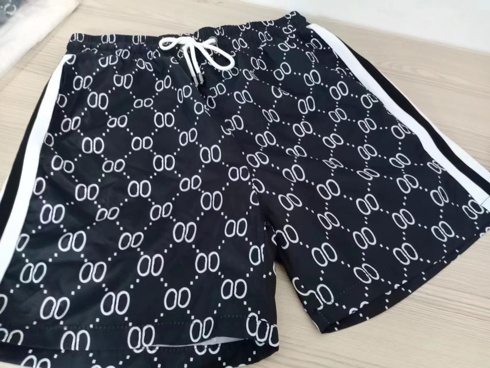 Mens Shorts Designer Summer Women Men Striped shorts are elegant swim short Casual Sports Gym Quick Drying Man Beach Pants Black and White Asian Size M-3XL#02