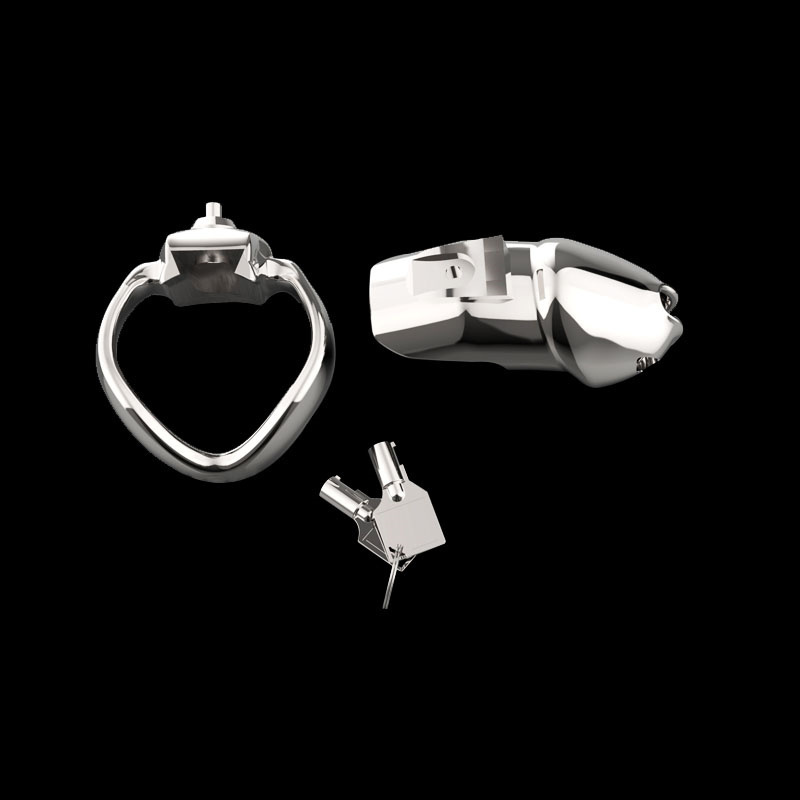 Cockrings 316 Stainless Steel Metal HT-V5 Click Lock Padlock Male Chastity Device Cock Cage Penis Ring Bondage Belt Fetish Adult Sex Toys 230227 - view 7