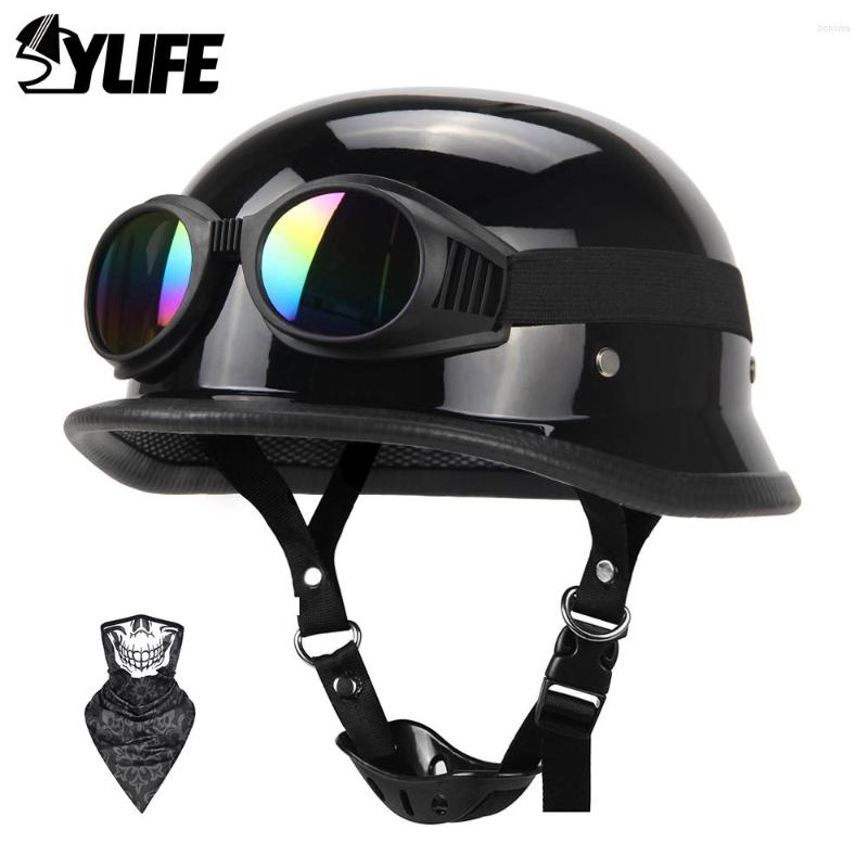 Motorcycle Helmets Retro Helmet Dot German Vintage Casco Moto Leather Motorbike Chopper Open Face Half Casque For Men, Only dark glasses
Motorcycle Helmets Retro Helmet Dot German Vintage Casco Moto Leather Motorbike Chopper Open Face Half Casque For Men, Only dark glasses