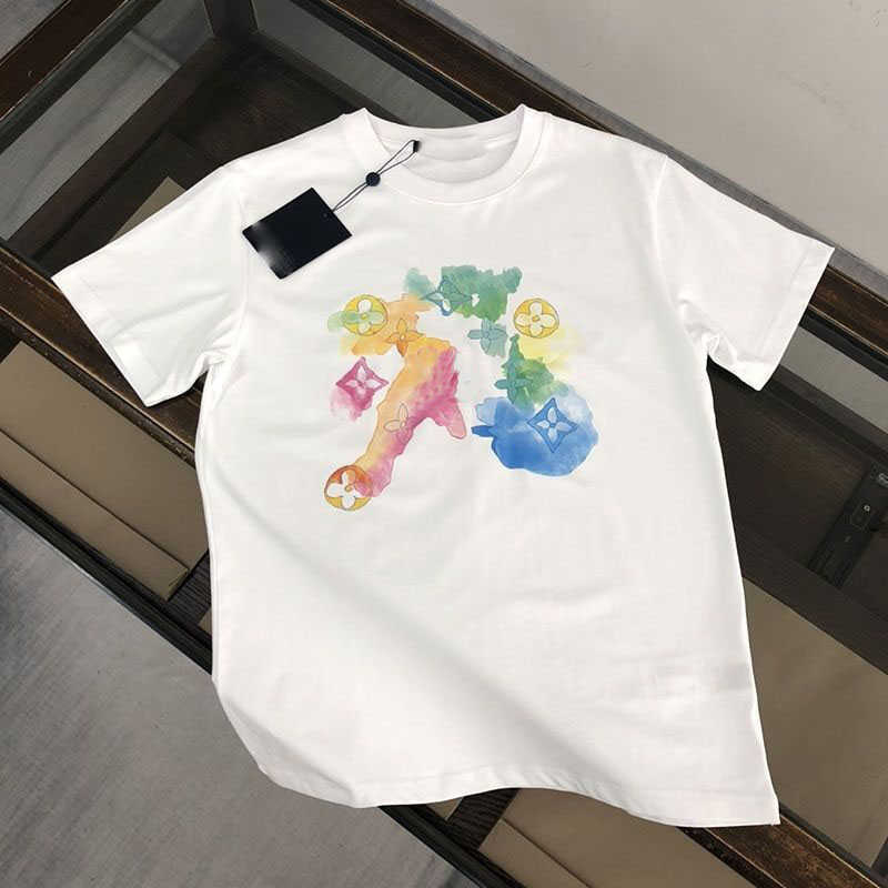 Designer T shirt l vs Spring and Summer New Fashion Ink Pattern Print Casual Round Neck Short Sleeve Men white 2023
Designer T shirt l vs Spring and Summer New Fashion Ink Pattern Print Casual Round Neck Short Sleeve Men white 2023