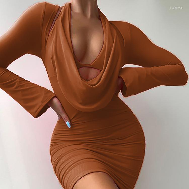 Casual Dresses Brown Mini Dress For Women Autumn Mesh Full Sleeves Swinging Neck Sexy French Style Ruched Bodycon Robes
Casual Dresses Brown Mini Dress For Women Autumn Mesh Full Sleeves Swinging Neck Sexy French Style Ruched Bodycon Robes