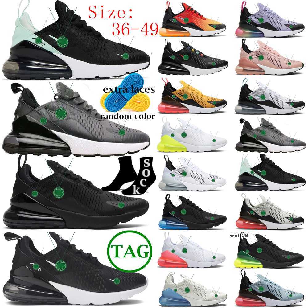 2026 Maxs 270 270s casual shoes chaussure men women University Blue Black Volt Core White Rainbow Grape Medium Olive Hot Punch 27C
