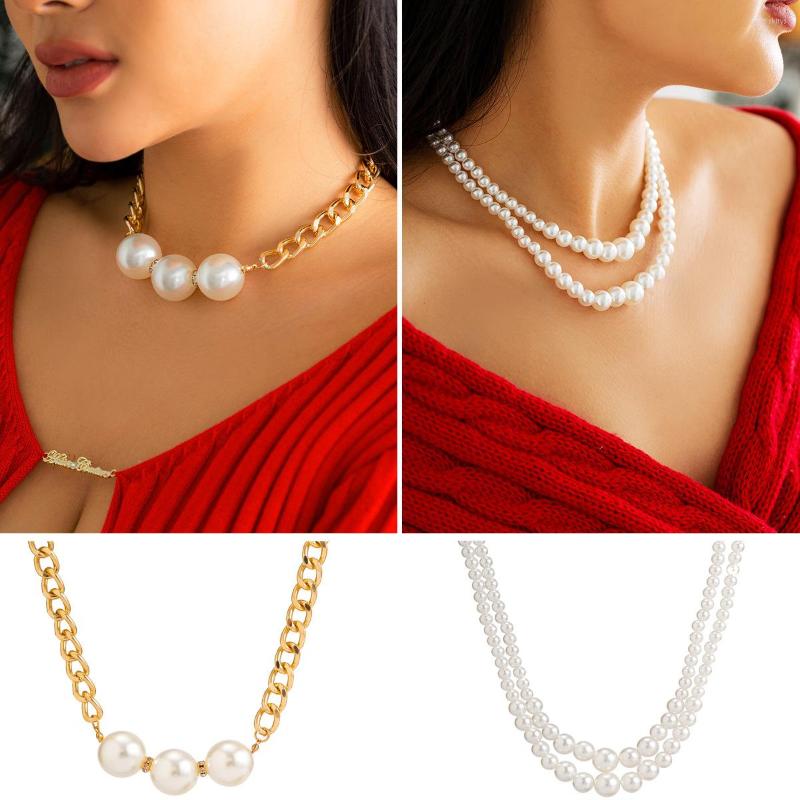 Choker Necklace For Women Simple Wind Double Layer Beaded Christmas Gift Versatile Imitation Pearl Rhinestone Gifts
Choker Necklace For Women Simple Wind Double Layer Beaded Christmas Gift Versatile Imitation Pearl Rhinestone Gifts