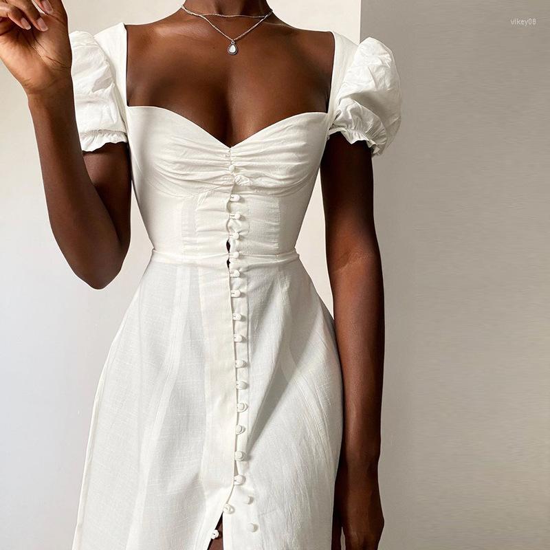 Casual Dresses Short Puff Sleeve Low Cut Midi Sexy Split Bodycon A Line 2023 White Dress Night Club Party Women Long Vestidos
Casual Dresses Short Puff Sleeve Low Cut Midi Sexy Split Bodycon A Line 2023 White Dress Night Club Party Women Long Vestidos