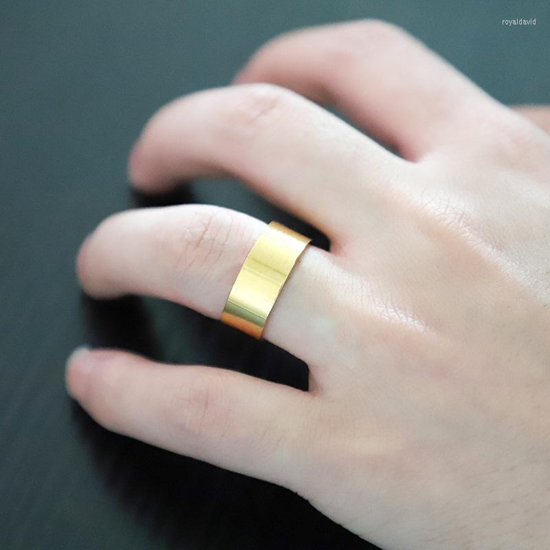 Cluster Rings Titanium Stainless Steel 8mm Wide Ring For Women Men Accessories Trend Vintage Jewelry Silver/Gold/Rainbow Color
Cluster Rings Titanium Stainless Steel 8mm Wide Ring For Women Men Accessories Trend Vintage Jewelry Silver/Gold/Rainbow Color