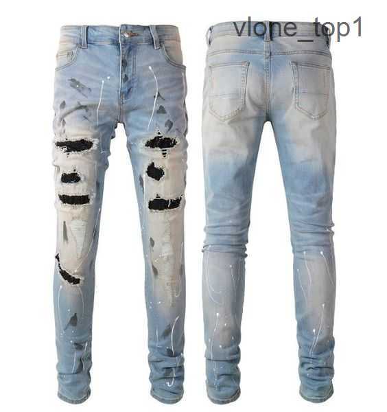 Stars Designer Jeans Slim Patchwork Paige Denim amirly Pattern Design Pants Letters Torn Tattered Knee Mens Ripped for Man Skinny Straight 3 3FH3, 18
Stars Designer Jeans Slim Patchwork Paige Denim amirly Pattern Design Pants Letters Torn Tattered Knee Mens Ripped for Man Skinny Straight 3 3FH3, 18
