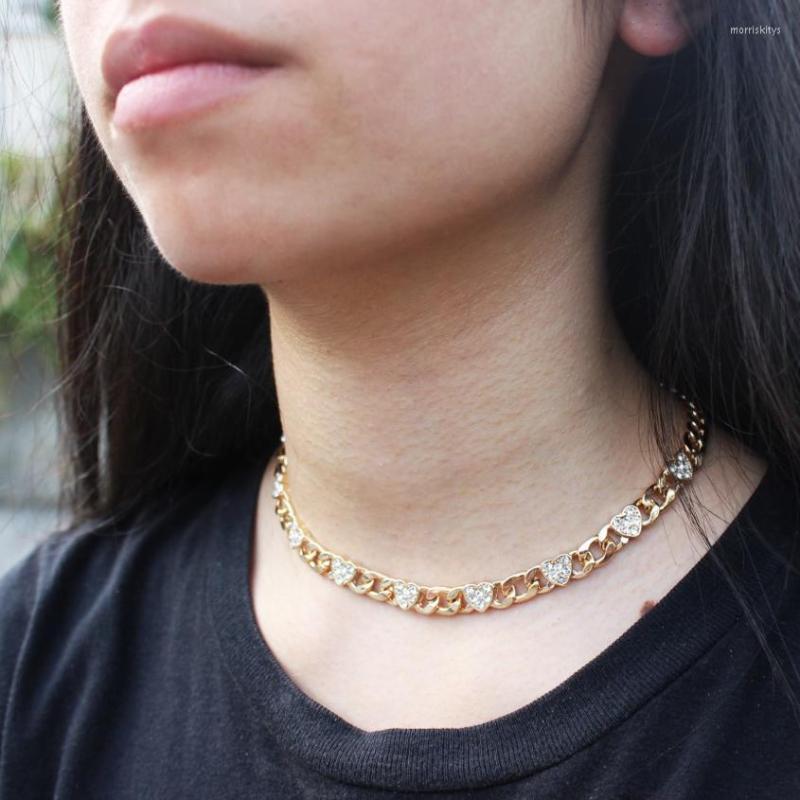 Choker Lovely Gold Color Plating Clear Stone Paving Love Heart Linked Necklace For Women Elegant Gorgeous Jewelry Accessory
Choker Lovely Gold Color Plating Clear Stone Paving Love Heart Linked Necklace For Women Elegant Gorgeous Jewelry Accessory
