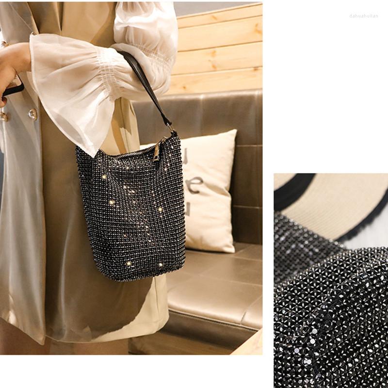 Evening Bags Women Fashion Handmade Full Rhinestones Soft Leather Shining Bucket Bag Tote Handbag Shoulder Crossbody Party Stage, Black
Evening Bags Women Fashion Handmade Full Rhinestones Soft Leather Shining Bucket Bag Tote Handbag Shoulder Crossbody Party Stage, Black