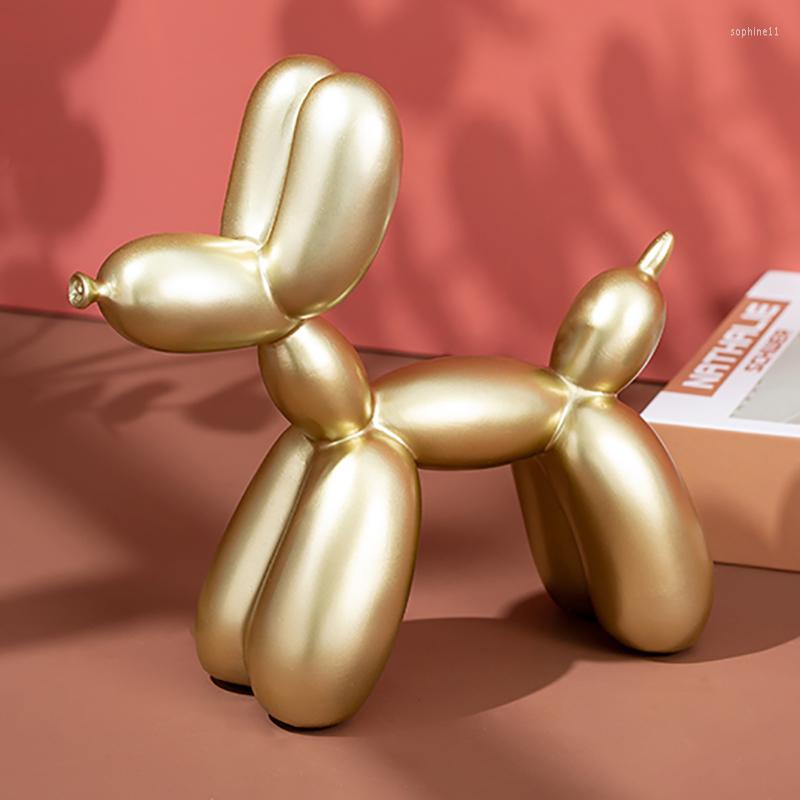 Decorative Figurines Resin Dog Crafts Electroplating Balloon Furnishings Home Decoration Modern Living Room Desktop Animal Decor Ornament