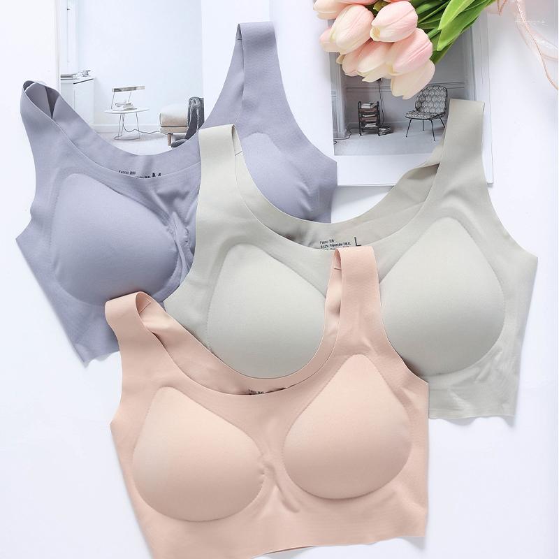 Camisoles & Tanks Women's Sports Seamless Bralette No Steel Ring Brassiere Solid Color Widened Shoulder Strap Vest Thin Section Ice Silk, White
Camisoles & Tanks Women's Sports Seamless Bralette No Steel Ring Brassiere Solid Color Widened Shoulder Strap Vest Thin Section Ice Silk, White