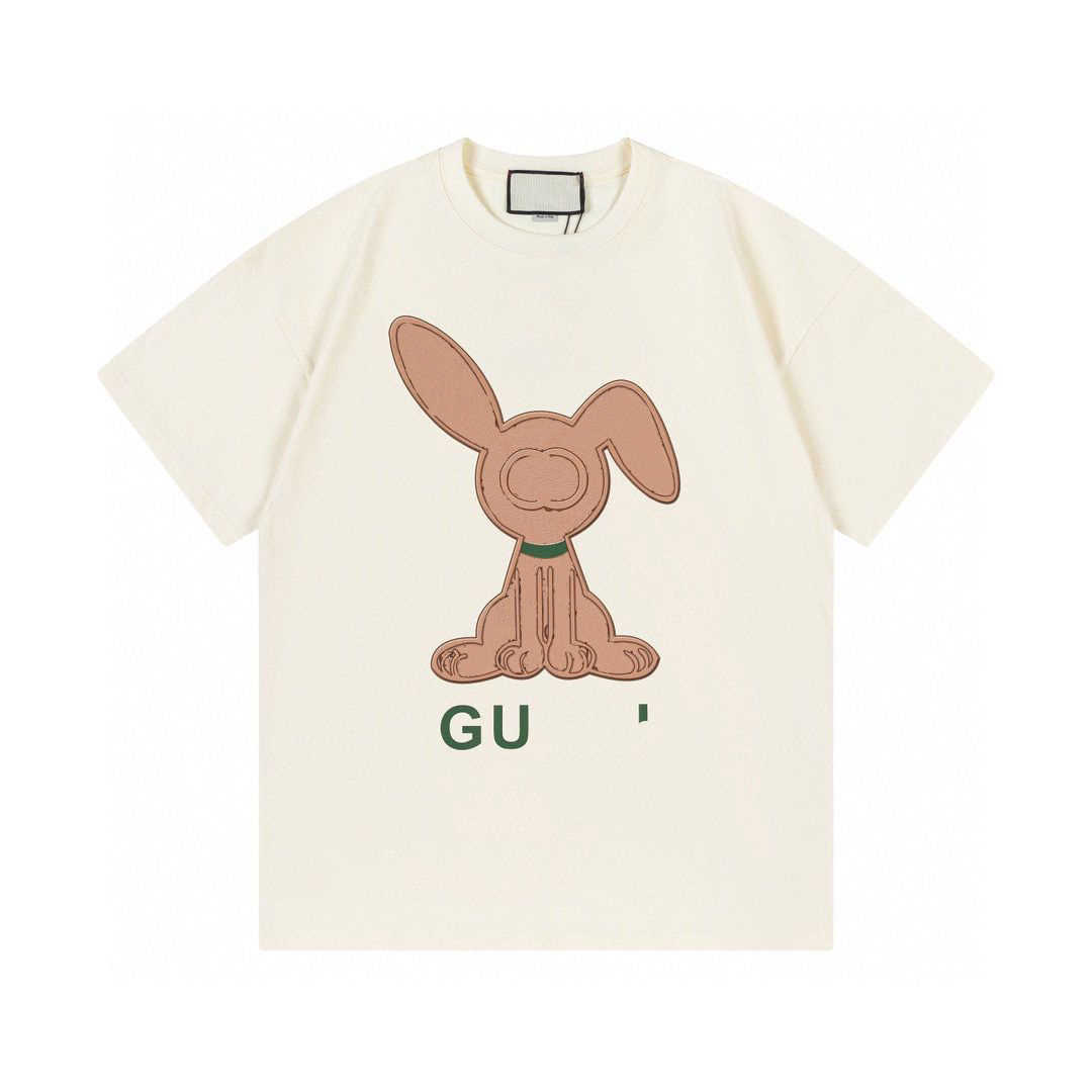 Designer Luxury Guggi Classic spring and summer trend rabbit year pure cotton fabric fashion youth men and women' short-sleeved t-shirt
Designer Luxury Guggi Classic spring and summer trend rabbit year pure cotton fabric fashion youth men and women' short-sleeved t-shirt