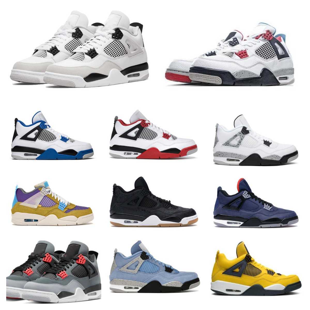 Men Women Basketball Shoes JUMPMAN 4 4s Shimmer Black Cat Union Taupe Haze Desert Moss TAUPE HAZE UNIVERSITY BLUE White Oreo GUAVA ICE Pure Money Running Shoes S1, Shua
Men Women Basketball Shoes JUMPMAN 4 4s Shimmer Black Cat Union Taupe Haze Desert Moss TAUPE HAZE UNIVERSITY BLUE White Oreo GUAVA ICE Pure Money Running Shoes S1, Shua