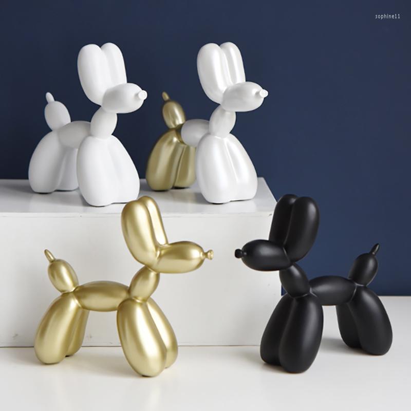 Decorative Figurines Resin Dog Crafts Electroplating Balloon Furnishings Home Decoration Modern Living Room Desktop Animal Decor Ornament