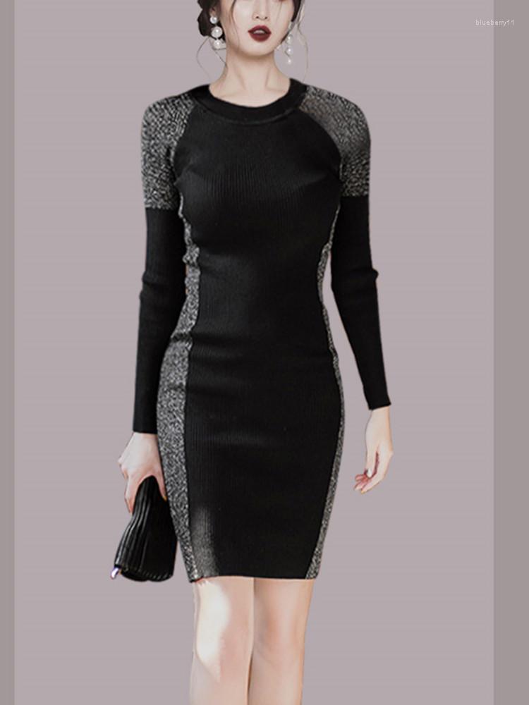 Casual Dresses Autumn Winter Patchwork Color Knit Dress Women Long Sleeve Round Neck Sexy Night Club Elegant Female Bodycon Vestidos, Picture color
Casual Dresses Autumn Winter Patchwork Color Knit Dress Women Long Sleeve Round Neck Sexy Night Club Elegant Female Bodycon Vestidos, Picture color