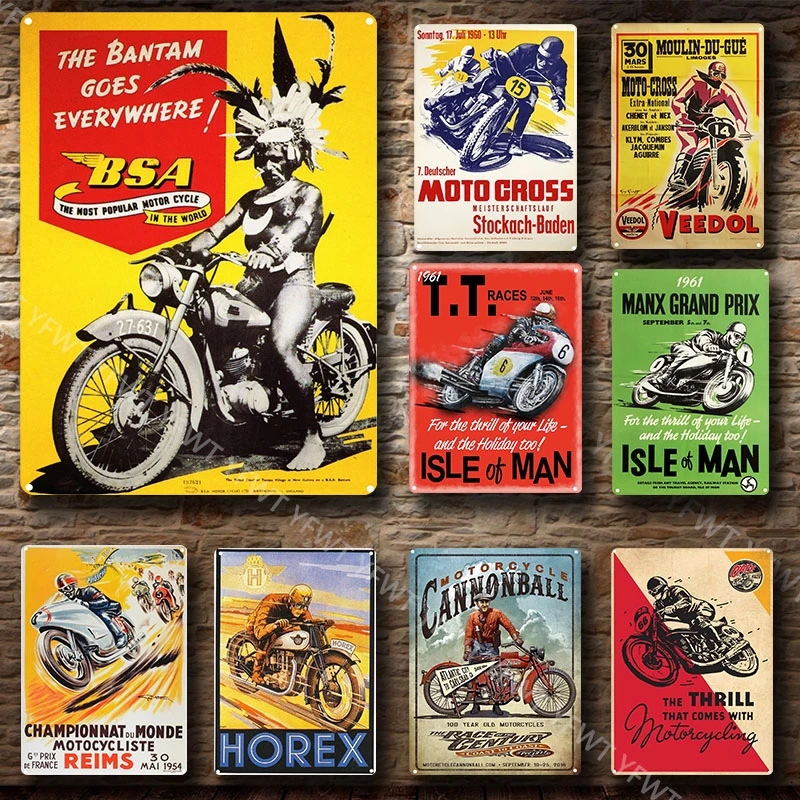 Retro Motorcycle art painting Metal Sign Vintage Plaque Poster Tin Sign Wall Decoration for Bar Pub Club Retro Racing personalized Poster Gift Size 30X20cm w02
Retro Motorcycle art painting Metal Sign Vintage Plaque Poster Tin Sign Wall Decoration for Bar Pub Club Retro Racing personalized Poster Gift Size 30X20cm w02